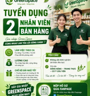 Hãy gia nhập gia đình GreenSpace với nhiều cơ hội thăng tiến đang chào đón bạn