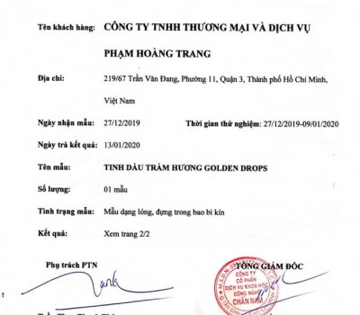 TINH DẦU TRẦM HƯƠNG SẠCH NGUYÊN CHẤT GOLDEN DROPS 3ML