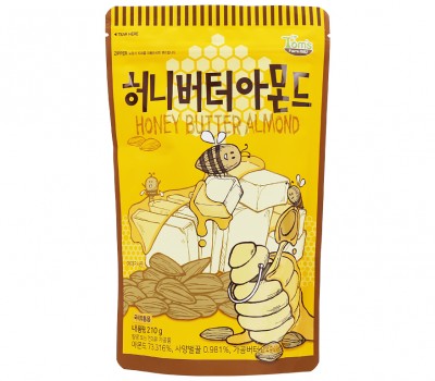 HẠT HẠNH NHÂN TOMS FARM 210G SẤY KHÔ HÀN QUỐC TẨM  VỊ MẬT ONG