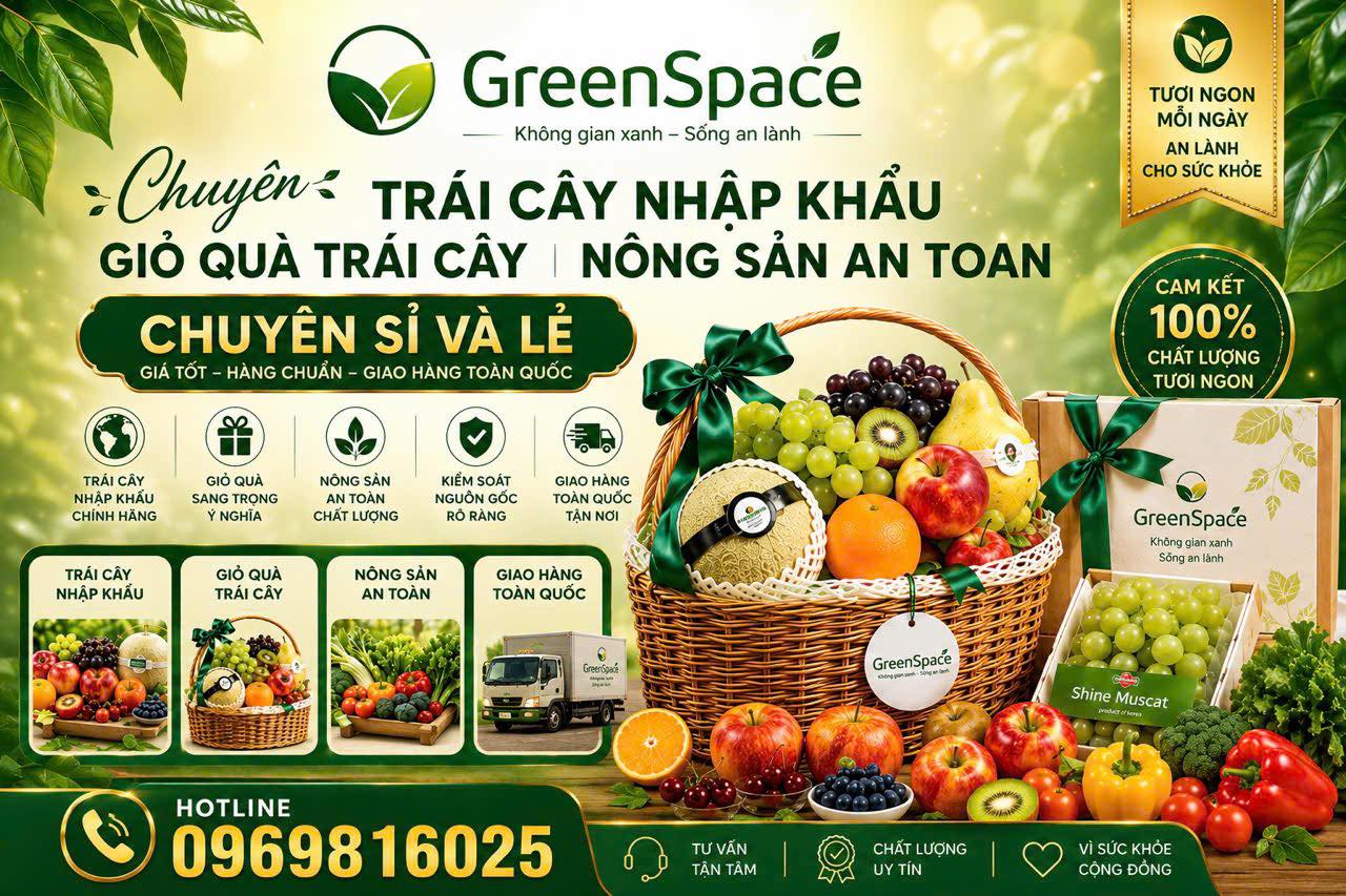 GreenSpace Store - Trái cây sạch nhập khẩu